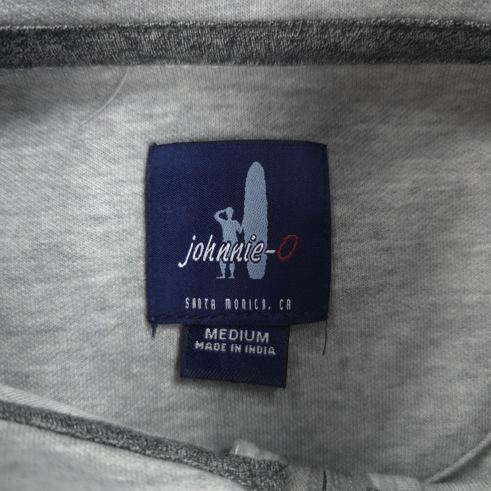 Johnnie O Sweater Mens Medium Gray Sully 1/4 Zip Mock Neck Pullover Casual Golf - Picture 2 of 11